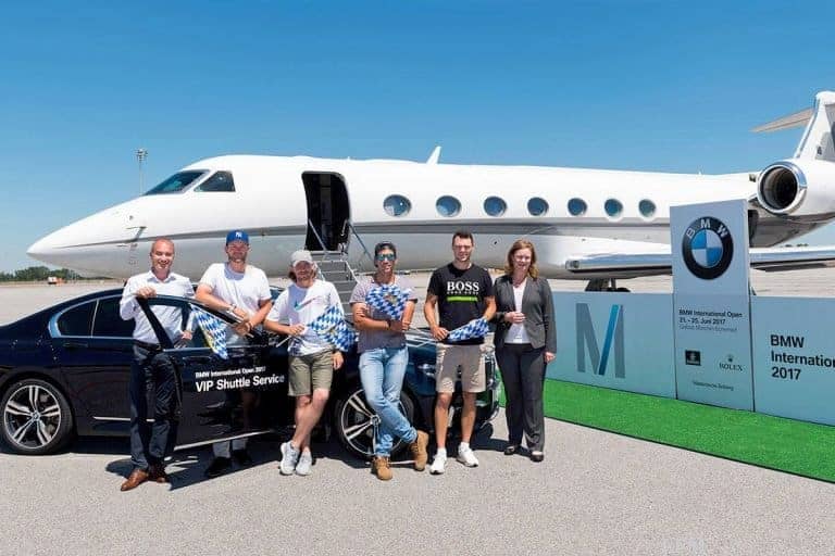 Einflug der Golfprofis zur BMW International Open 2017