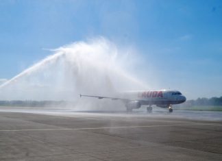 A320 von Laudamotion: Erstflug nach Friedrichshafen