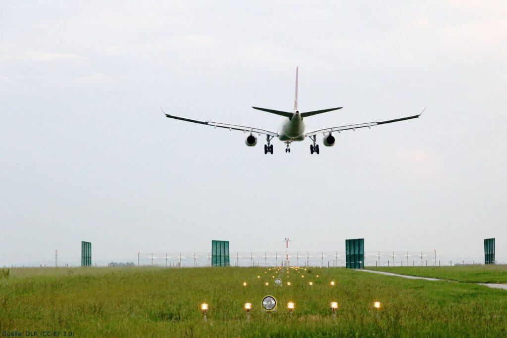 Endanflug über die Plate Line am Localizer