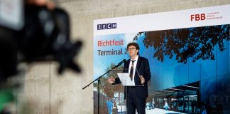 Flughafen BER: Terminal 2 feiert Richtfest