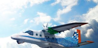Electric Flight Demonstrator (grafische Darstellung): Während bisher nur batterie-elektrisch angetriebene Kleinflugzeuge in Betrieb sind und sich hybrid-elektrische Kleinflugzeuge in der Flugerprobung befinden, hat das DLR gemeinsam mit Siemens, MTU Aero Engines und Ruag Aviation eine Machbarkeitsstudie für ein 19-sitziges Testflugzeug auf Basis einer Dornier Do-228 erstellt. Die Studie zeigt gute Erfolgschancen für den Umbau und die Erprobung eines nationalen Electric Flight Demonstrator, der über ein vollwertiges elektrisches Antriebssystem in der 500-Kilowatt-Leistungsklasse in den Ausbaustufen batterie-elektrischer Betrieb und hybrid-elektrischer Betrieb mit zusätzlichem Gasturbinengenerator verfügt.