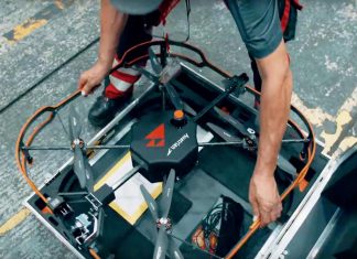 Drohne übernimmt Inspektion bei AUA-Airbus