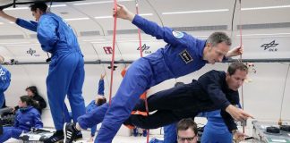 Matthias Maurer und Thomas Pesquet: Matthias Maurer zusammen mit seinem französischen ESA-Astronautenkollegen Thomas Pesquet. Pesquet ist auch Pilot im A310 ZERO-G.