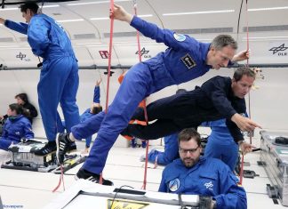 Matthias Maurer und Thomas Pesquet: Matthias Maurer zusammen mit seinem französischen ESA-Astronautenkollegen Thomas Pesquet. Pesquet ist auch Pilot im A310 ZERO-G.