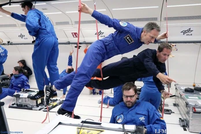 Matthias Maurer und Thomas Pesquet: Matthias Maurer zusammen mit seinem französischen ESA-Astronautenkollegen Thomas Pesquet. Pesquet ist auch Pilot im A310 ZERO-G.