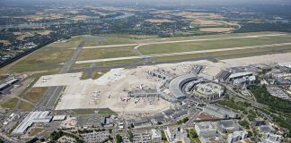 Flughafen Düsseldorf Luftaufnahme