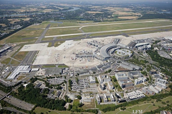 Flughafen Düsseldorf Luftaufnahme