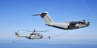 Airbus A400M Tankflugzeug betankt H225M und H160