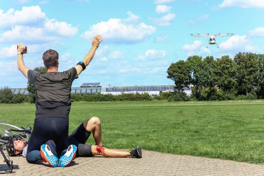 Volocopter für Rettungsflüge im Test der Luftrettung