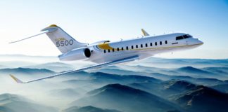 Bombardier Business Jet Global 5500 erhöht Reichweite