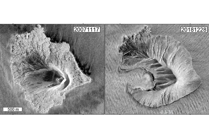 Radar-Experten in Deutschland über Umwelt-Erkentnisse Krakatau Vulkan, Indonesien