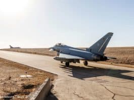 Deutsche Eurofighter Kampfflugzeuge bei der "Blue Flag" Übung in Israel