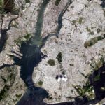 New York City, aus dem Weltall gesehen