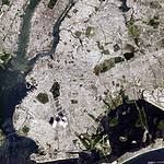 New York City, aus dem Weltall gesehen