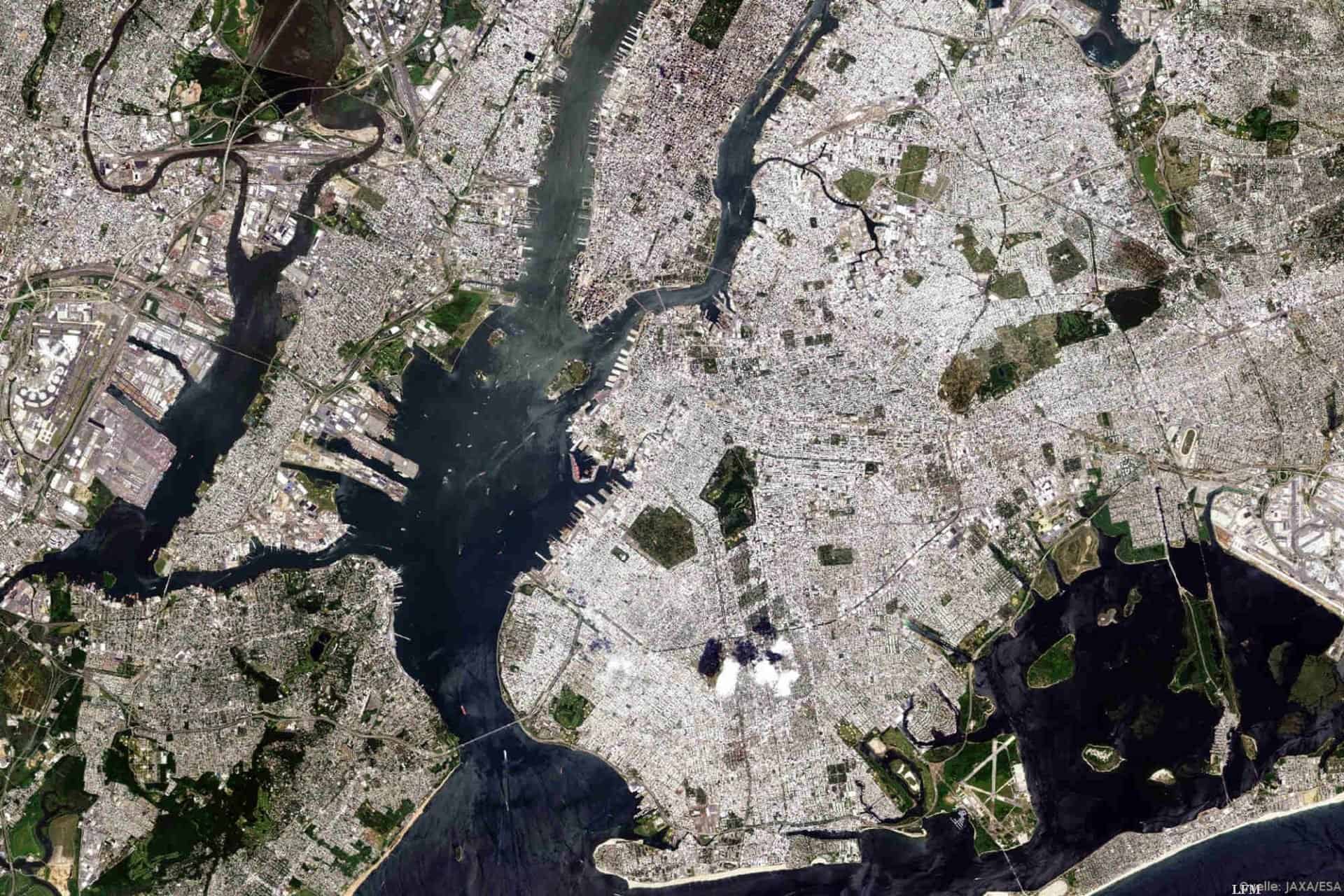 New York City, aus dem Weltall gesehen