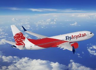 Low-cost Airline FlyArystan fliegt Boeing 737 MAX 8