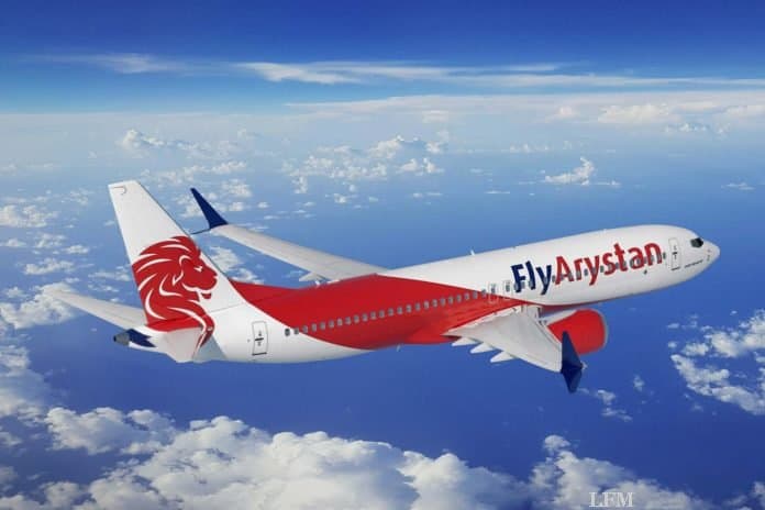 Low-cost Airline FlyArystan fliegt Boeing 737 MAX 8