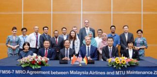 MTU Maintenance und Malaysia Airlines Berhad haben einen Vertrag für die mehr als 100 Triebwerke des Typs CFM56-7B der Fluglinie unterzeichnet.