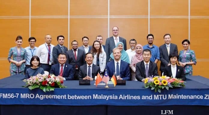 MTU Maintenance: Triebwerkservice für Malaysia Airlines MTU Maintenance und Malaysia Airlines Berhad haben einen Vertrag für die mehr als 100 Triebwerke des Typs CFM56-7B der Fluglinie unterzeichnet.
