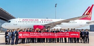 Airbus A320neo der Juneyao fliegt mit Recaro