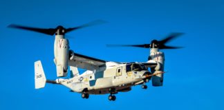 Erstflug des neuen Osprey CMV-22B bei Bell