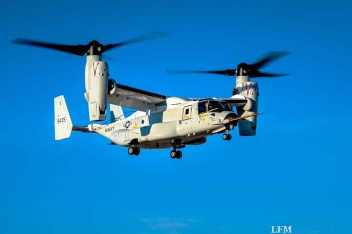 Erstflug des neuen Osprey CMV-22B bei Bell