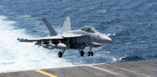 F-18 Super Hornet als EA-18G Growler im Drohneneinsatz