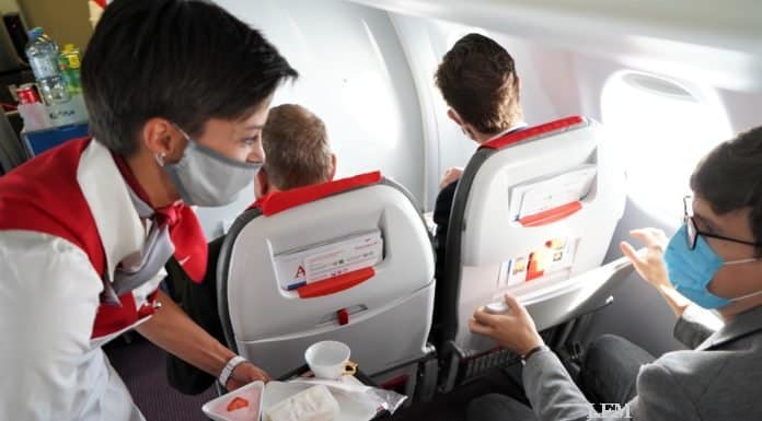 Austrian Airlines: Maskenpflicht auf allen Flügen Austrian Airlines Service Business Class