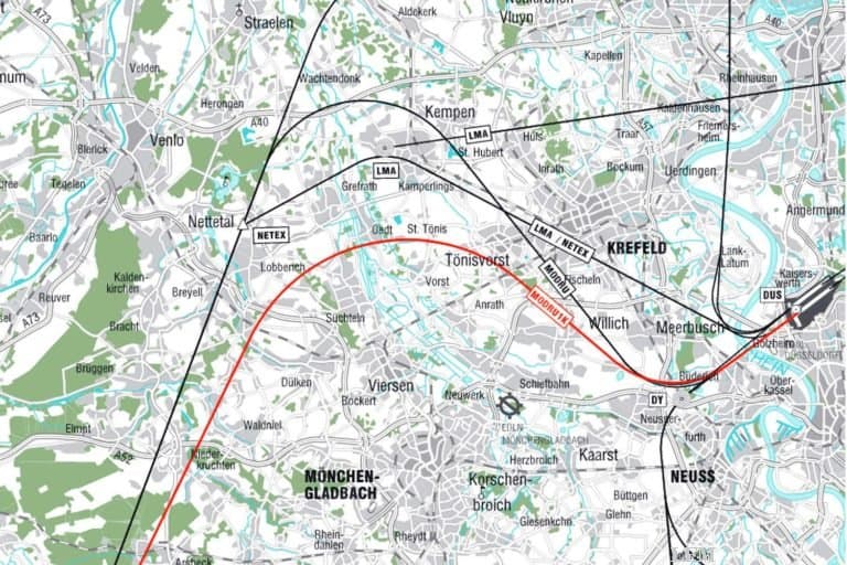 Verbesserte Abflugroute durch RNP ab Düsseldorf