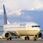 United Airlines Boeing 737 auf dem Taxiway