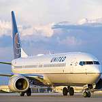 United Airlines Boeing 737 auf dem Taxiway