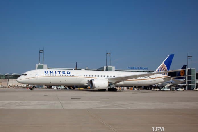 United Airlines B787-10 Dreamliner am Flughafen Frankfurt