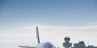 Airbus A380 in Berlin Tegel