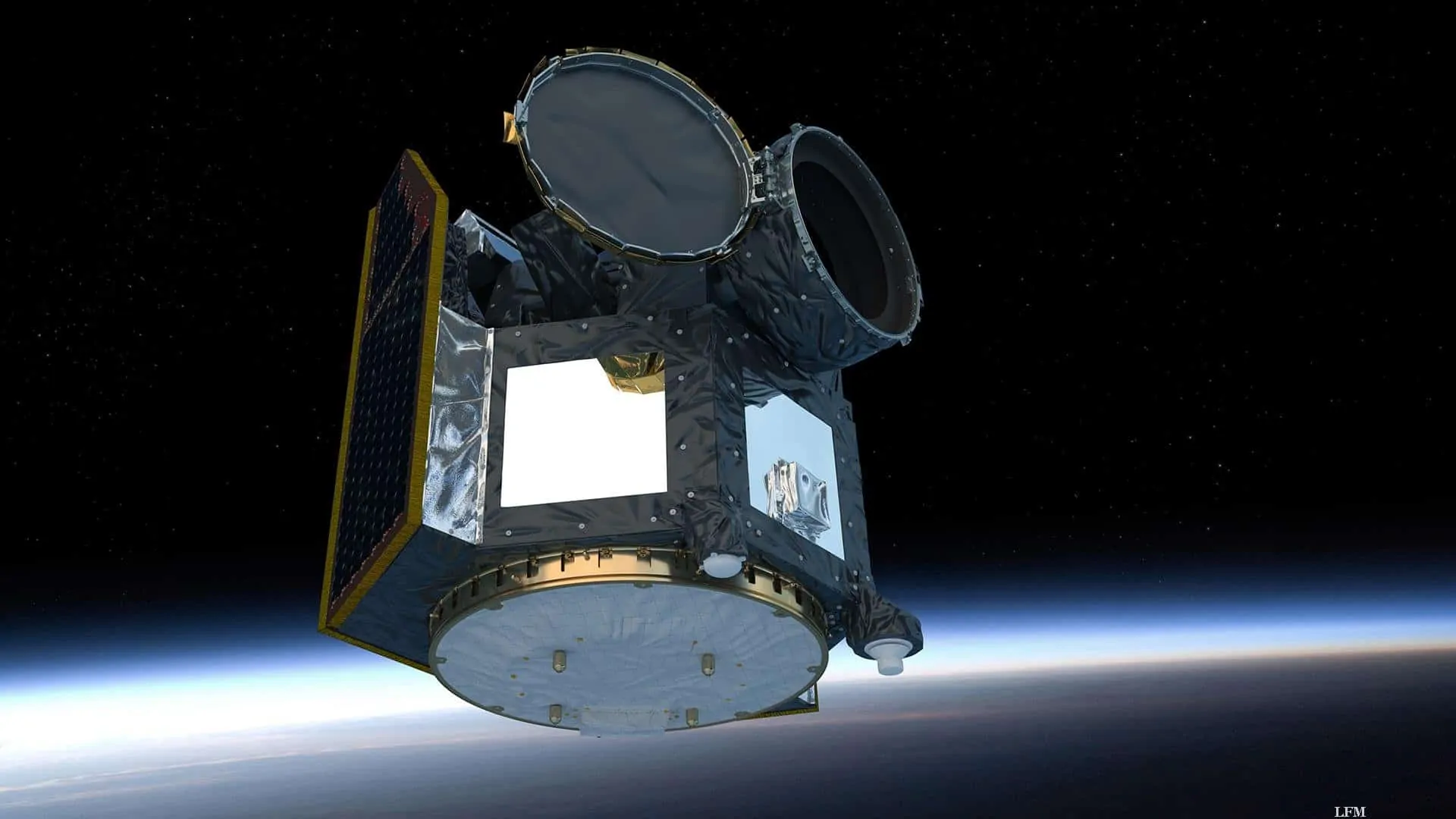 ESA-Welt­raum­te­le­skop CHE­OPS in son­nen­syn­chro­ner Erd­um­lauf­bahn