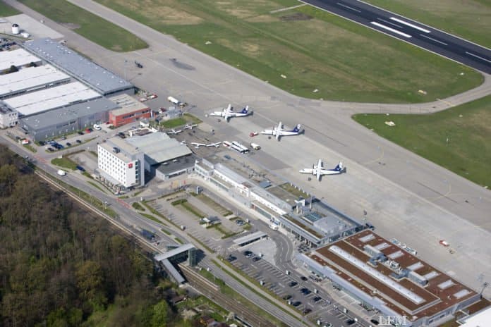Flughafen Friedichshafen - Luftaufnahme