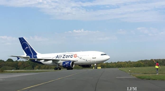 DLR-Parabelflugkampagne startet wegen COVID-19 in Paderborn Parabelflug: Ankunft Paderborn, A310 ZERO-G nach der Landung