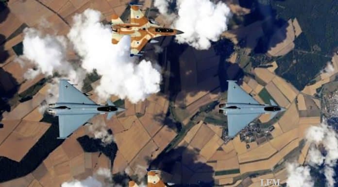 Bundeswehr Eurofighter und F-16 Israels über Deutschland Bundeswehr Eurofighter und F-16 Israels über Deutschland