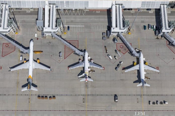 Flughafen München, Vorfeld am Terminal 1