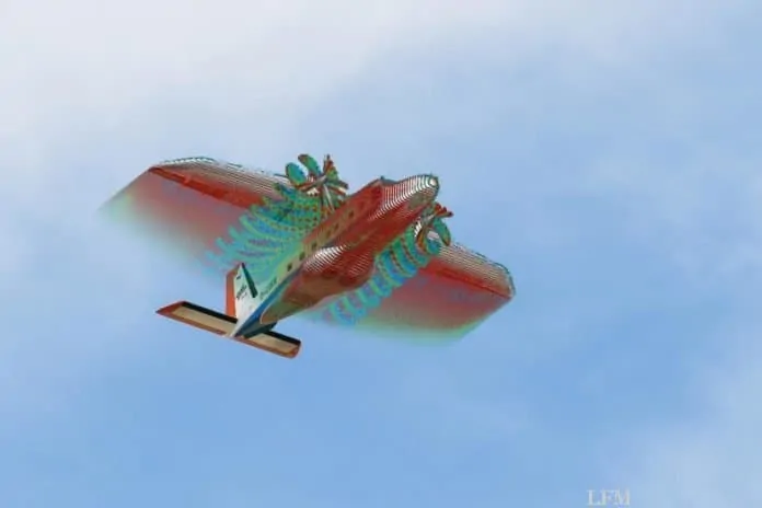 Überblendung von Überflug des DLR-Forschungsflugzeug Überblendung von Überflug des DLR-Forschungsflugzeug