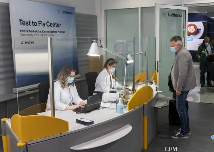 Lufthansa-Testcenter im Terminal 2 am Flughafen München