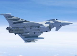 Kampfflugzeug des Typs Eurofighter