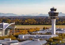 Flughafen München erhält Innovationspreis für Mobilität Flughafen mit Alpenpanorama