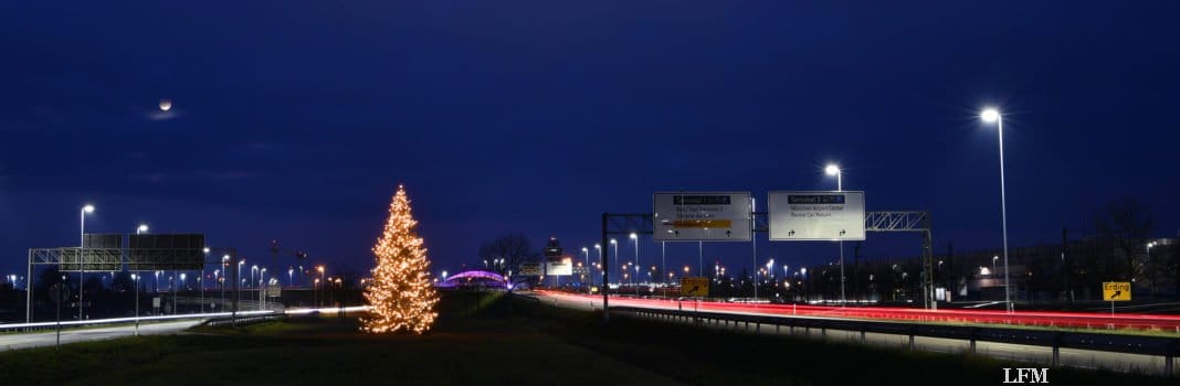 Weihnachtsbaum am Flughafen München