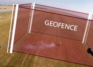 Aufnahme der Rauchfackel und Geofence-Illustration