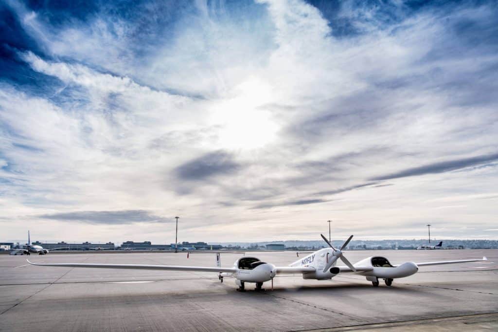 Hy4 Flugzeug mit Wasserstoff-Brennstoffzellen und vier Sitzen