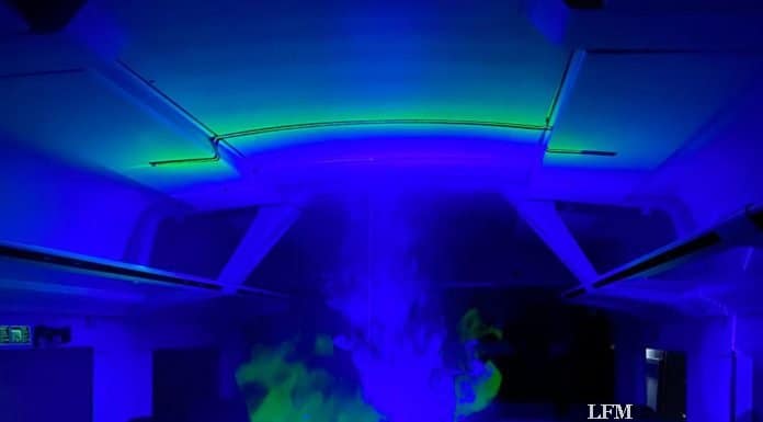 Studie zur Wirksamkeit der Mund-Nasen-Bedeckung Laser-Rauch Visualisierungen