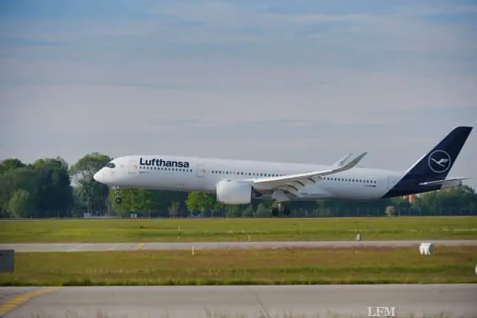 Lufthansa A350 Take Off auf dem Runway
