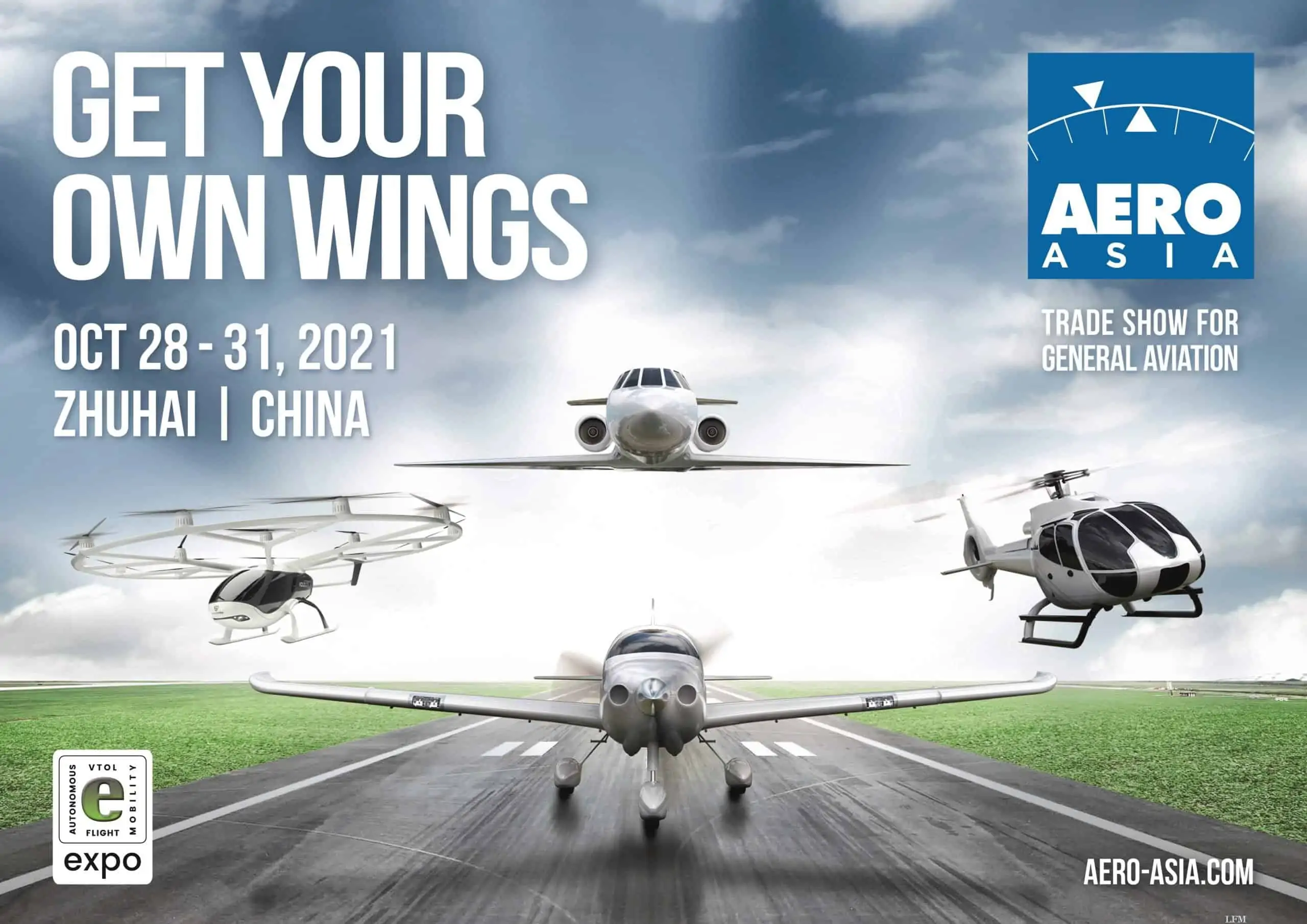 AERO ASIA Luftfahrtmesse in Zhuhai (China) beginnt im Oktober