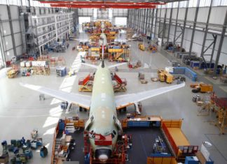 Produktion der Airbus Familie A320