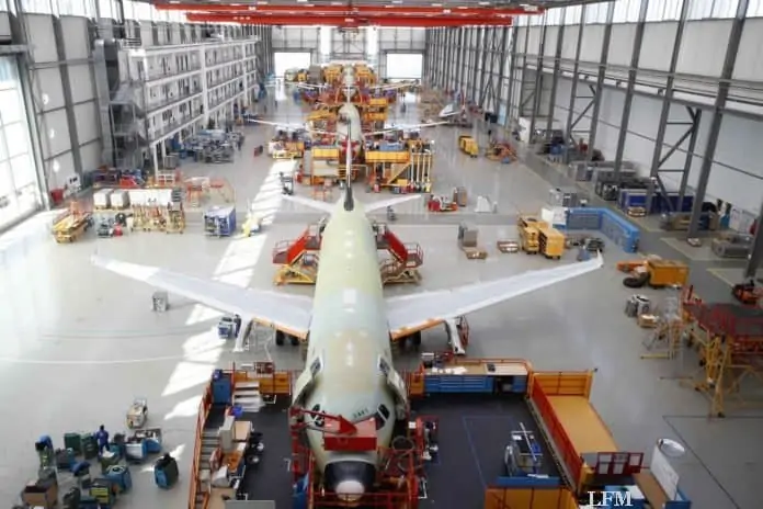 Produktion der Airbus Familie A320